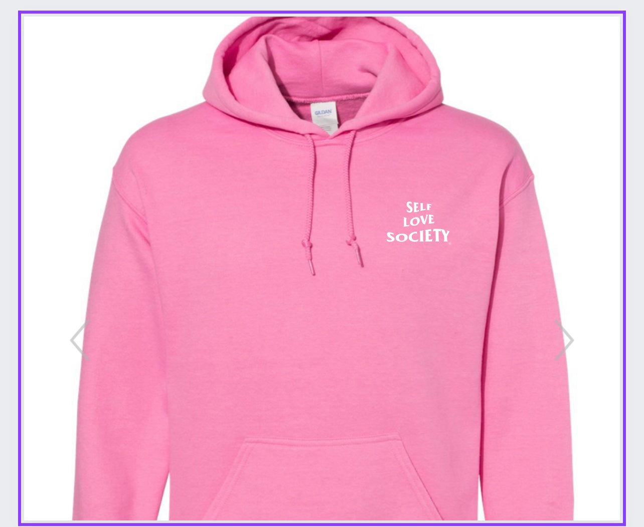 Self love design on Pink Hoodie/Crewneck