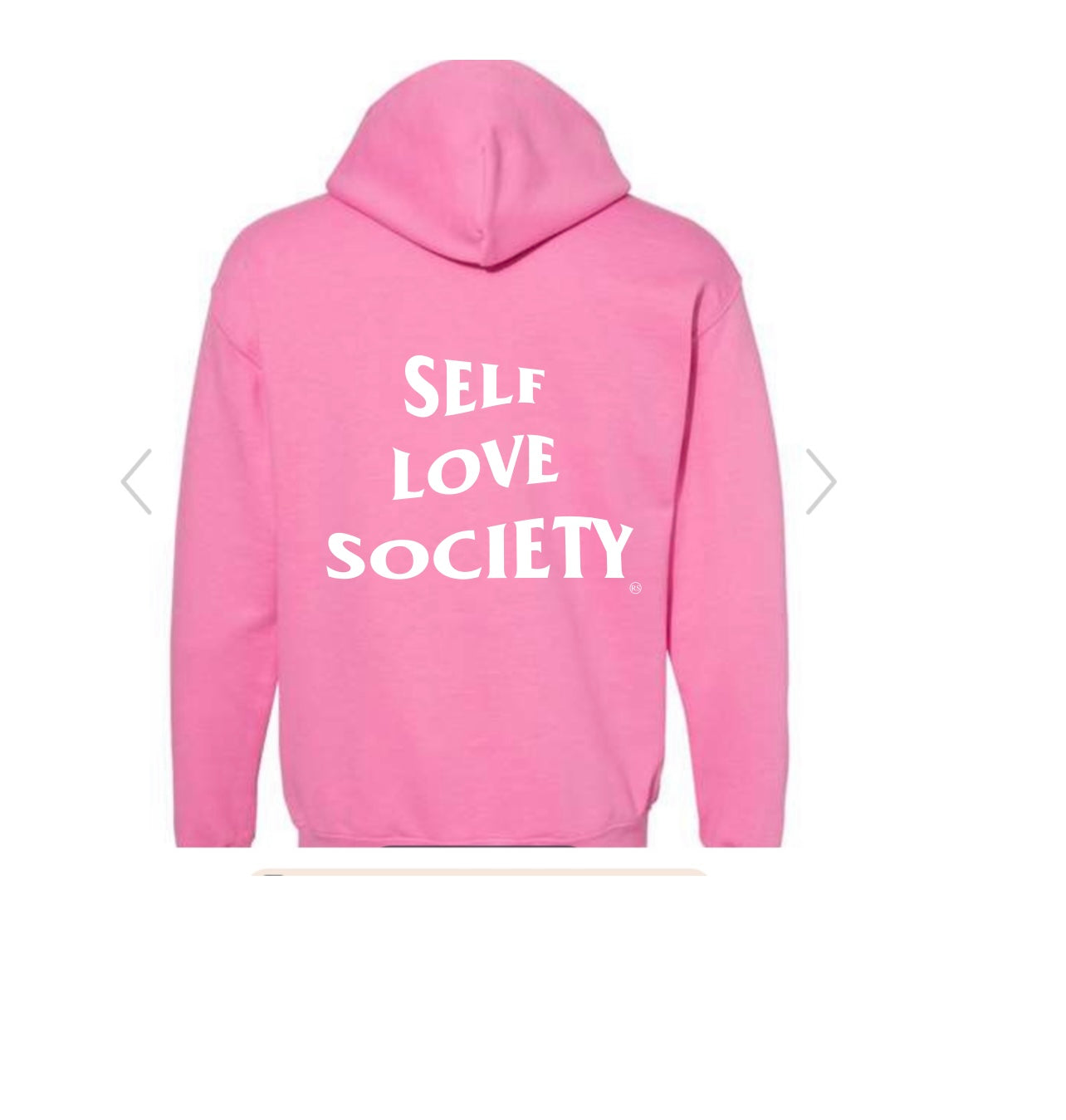 Self love design on Pink Hoodie/Crewneck